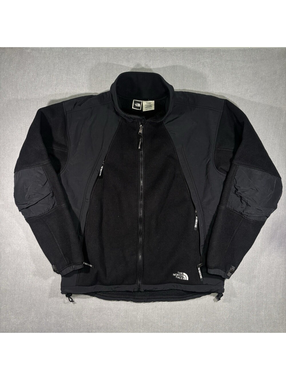 Vintage The North Face Jacket Mens Size Large Black Delani Fleece Polartec Logo
